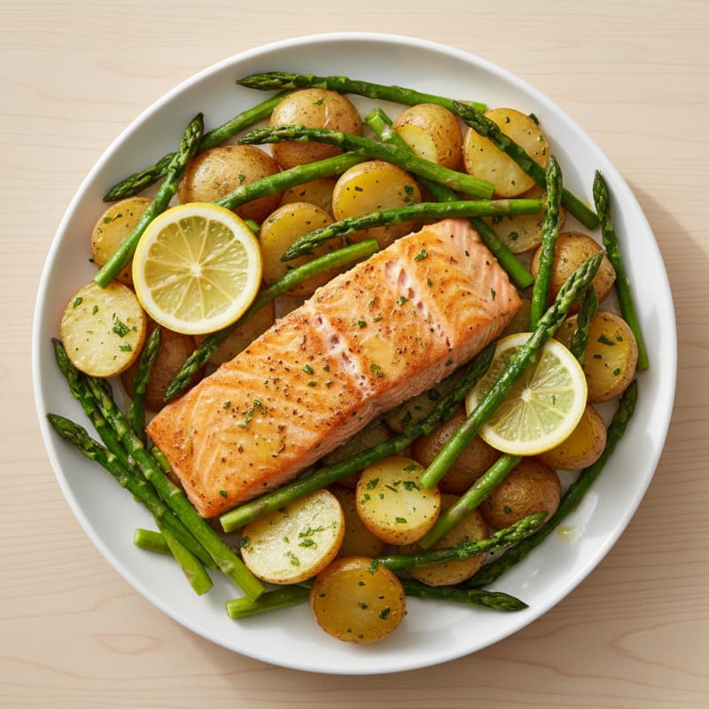 Sheet Pan Lemon-Herb Salmon with Asparagus