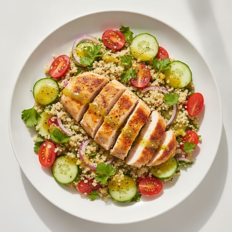 Lemon Herb Chicken and Quinoa Salad
