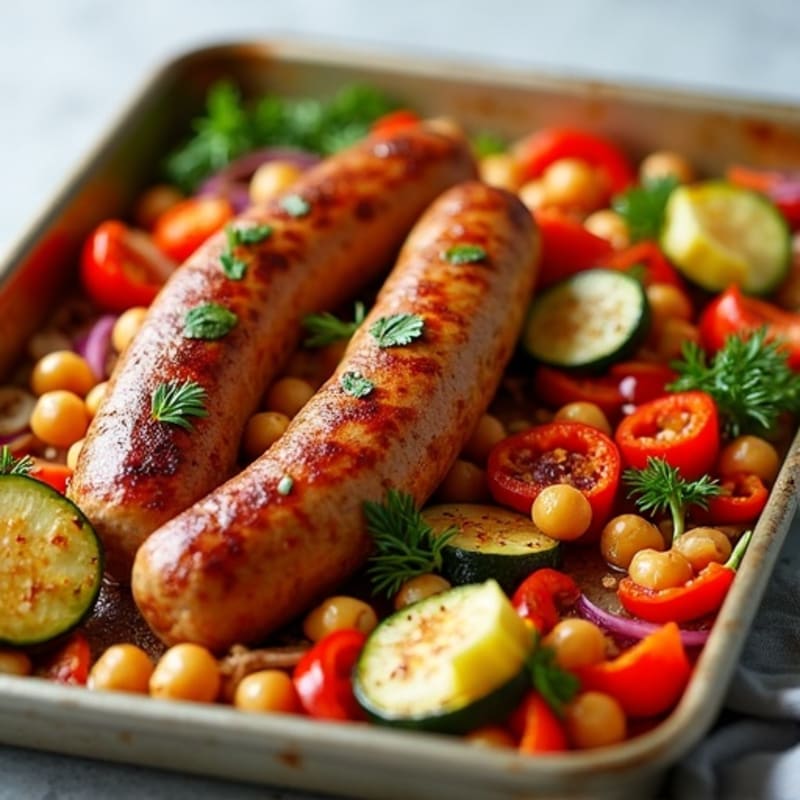 Sheet Pan Sausage and Crispy Roasted Vegetables
