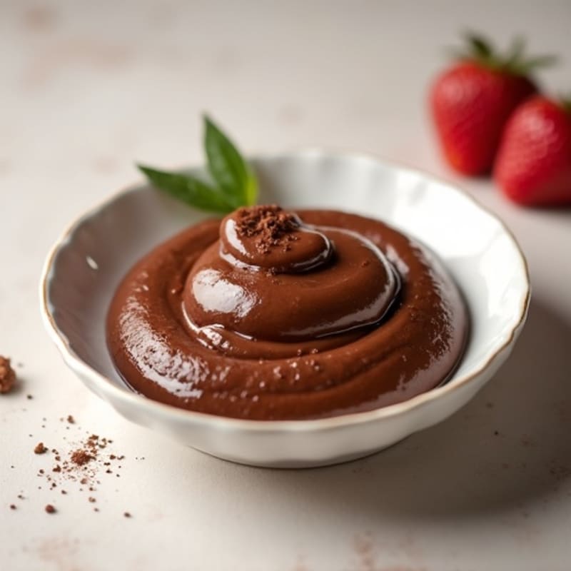 Silky Chocolate Protein Pudding with Almond Butter