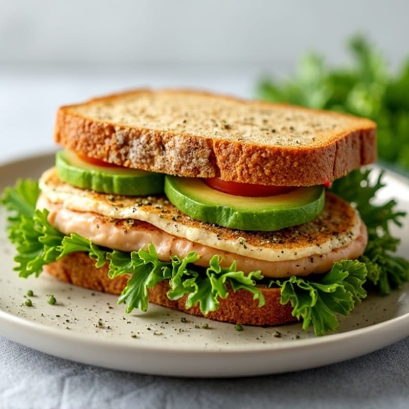 Herb-Crusted Turkey and Avocado Power Sandwich