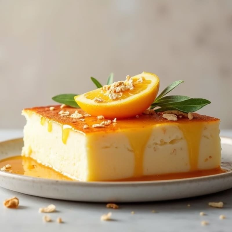 Protein-Packed Vanilla Bean Custard Cake