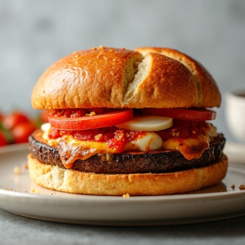 Crispy Baked Eggplant Parmesan Sandwich
