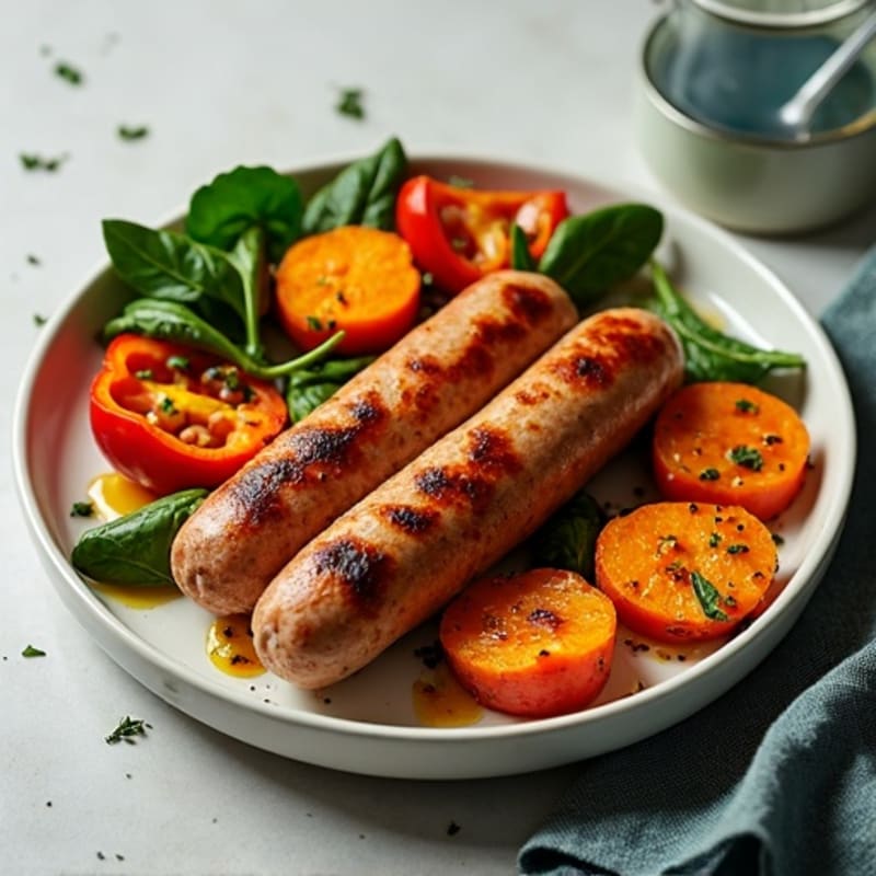 Herb-Roasted Sausage and Sweet Potato Sheet Pan Dinner