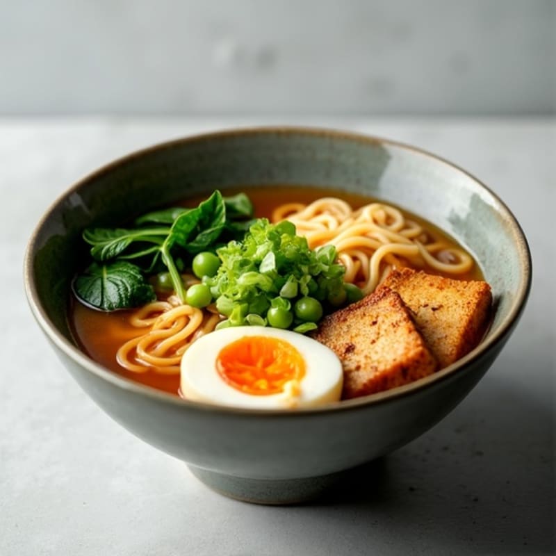 Protein-Rich Miso Ramen Bowl with Tofu