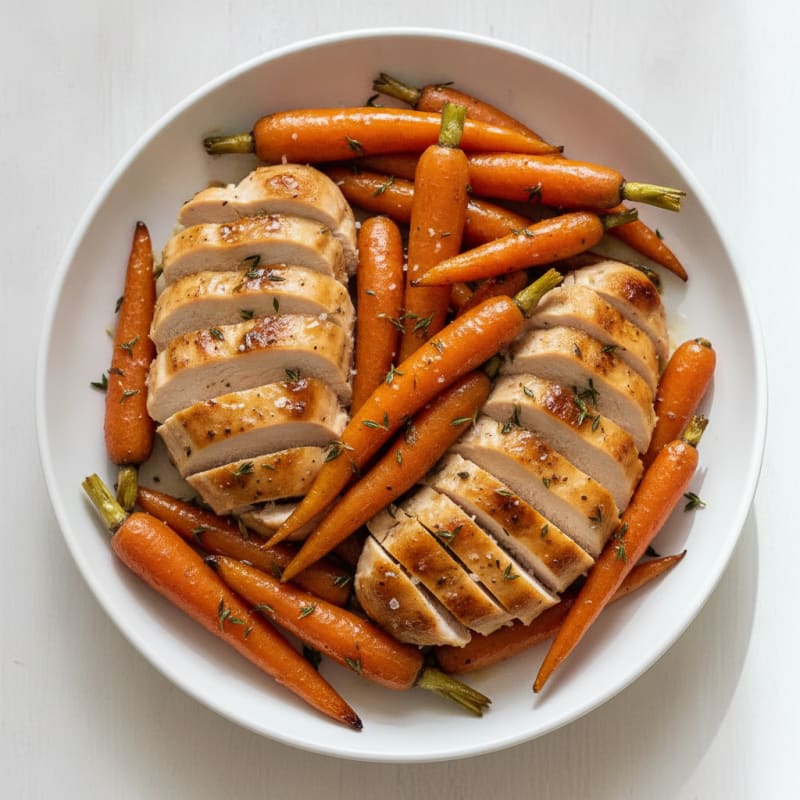 Maple Glazed Roasted Carrots with Chicken