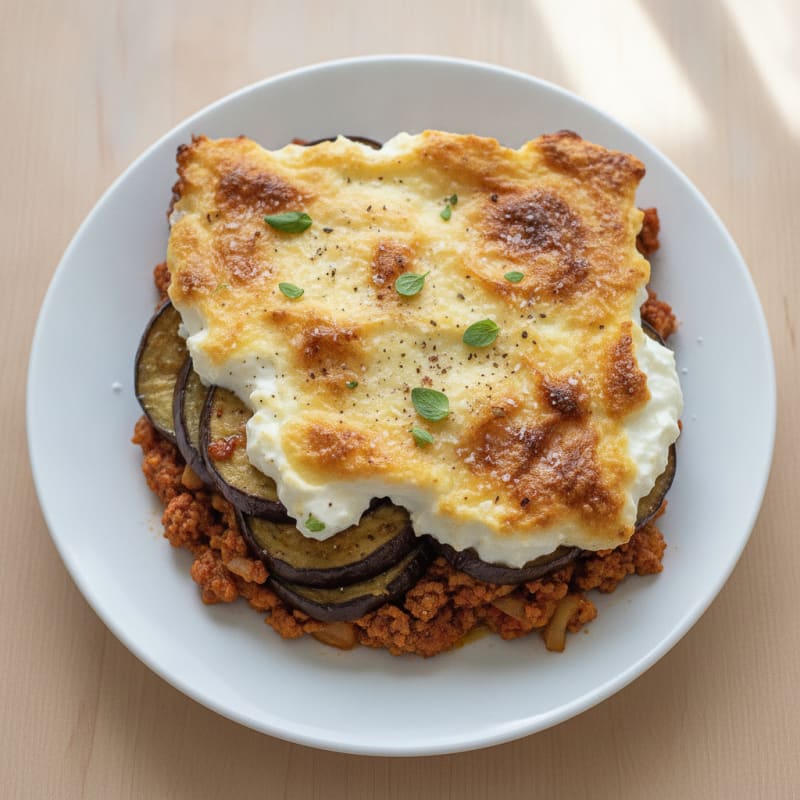 Lamb and Eggplant Moussaka with Béchamel