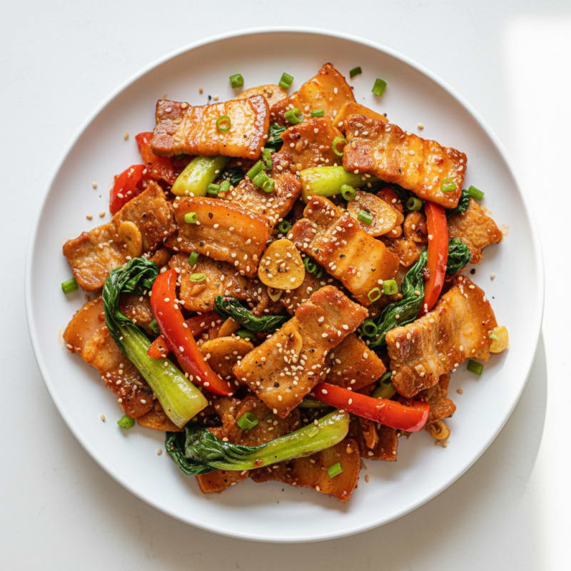 Spicy Gochujang Pork Belly Stir-Fry