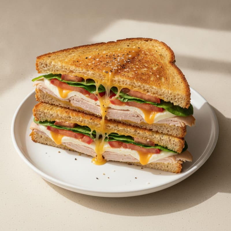 Gourmet Triple-Decker Grilled Cheese