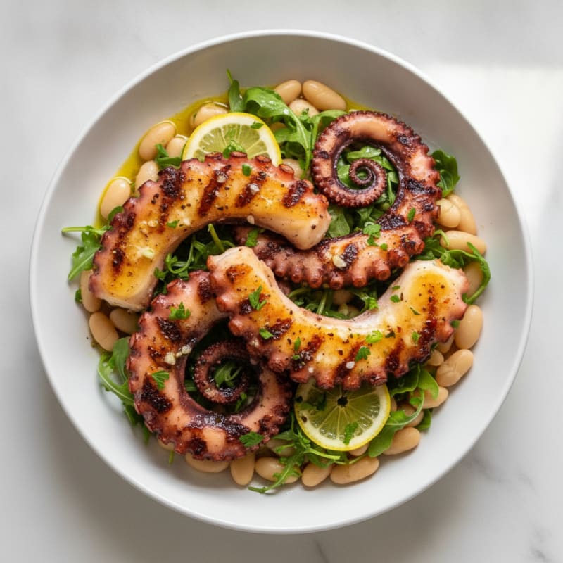 Grilled Octopus with Lemon-Herb Dressing