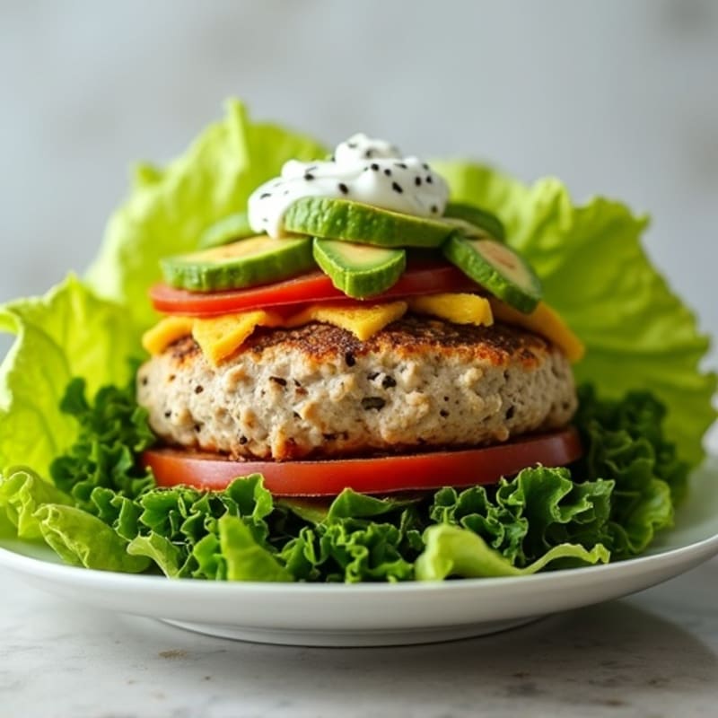 Herb-Seasoned Turkey Burger with Fresh Greens