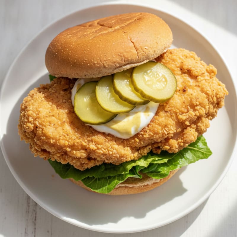 Buttermilk Fried Chicken Sandwich with Pickles