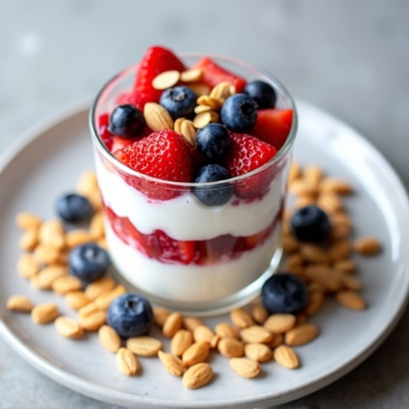 Greek Yogurt Berry Parfait with Toasted Almonds