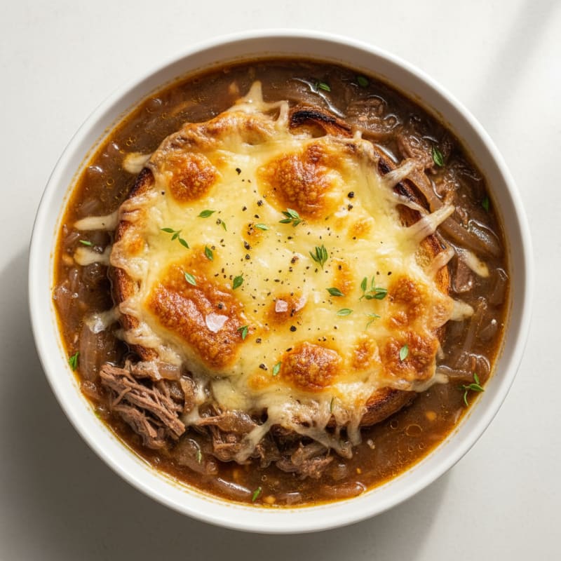 Classic French Onion Soup with Gruyère