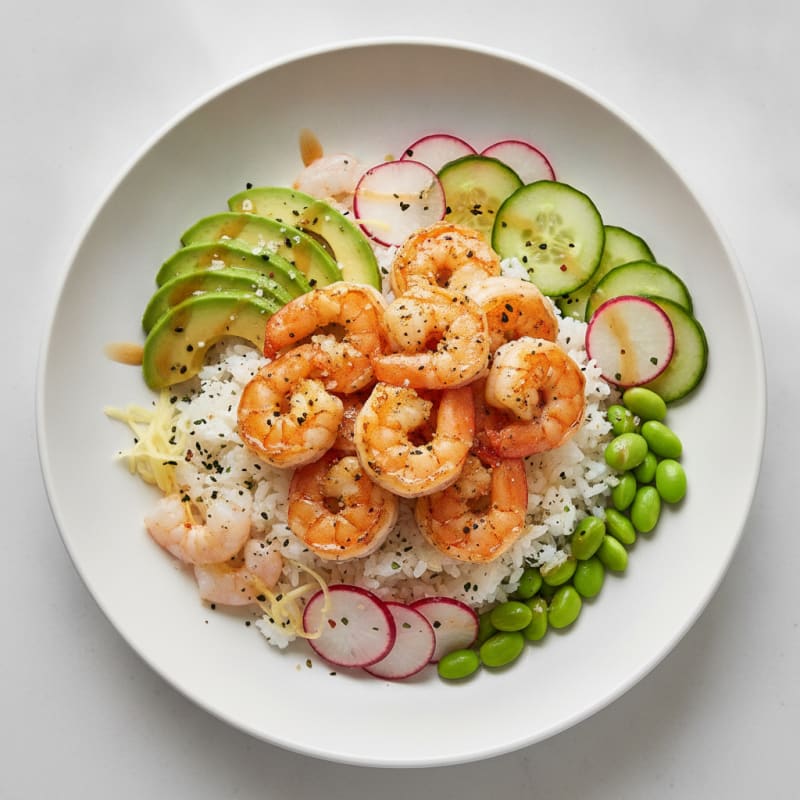 Deconstructed Shrimp Sushi Rice Bowl