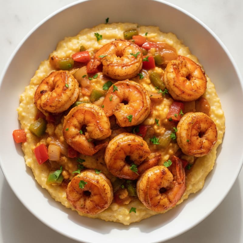 Cajun Shrimp and Creamy Grits Bowl