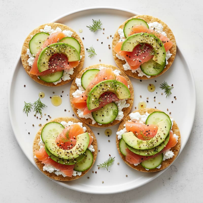 Corn Thins with Cottage Cheese