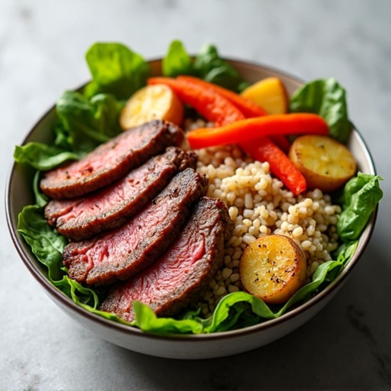 Grilled Steak and Rice Salad Bowl