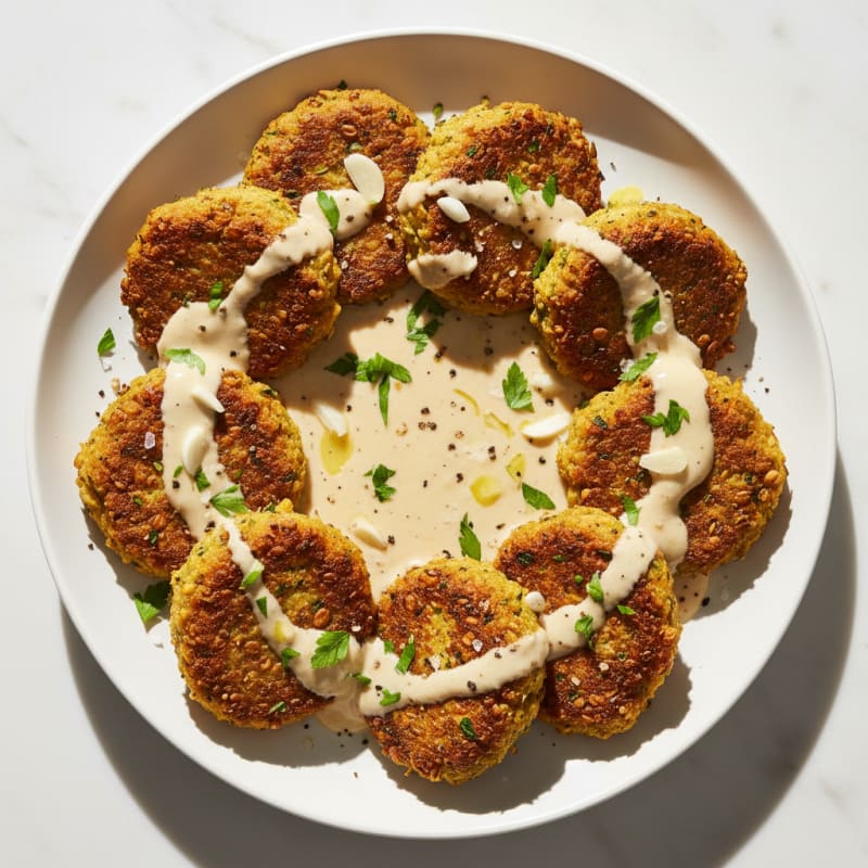 Crispy Falafel with Zesty Tahini Sauce