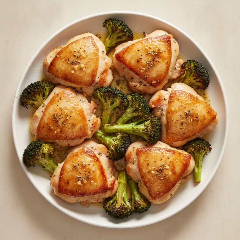 Garlic Herb Roasted Chicken Thighs