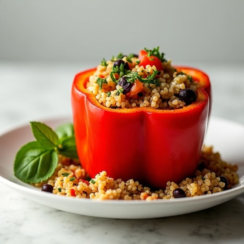 Herb-Seasoned Turkey and Quinoa Stuffed Bell Peppers