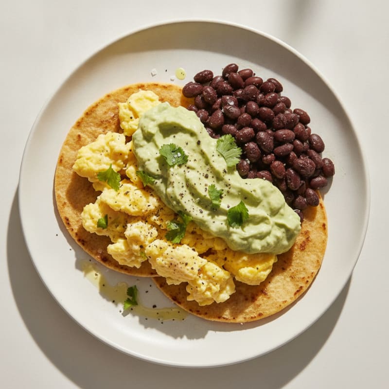 Huevos Rancheros with Avocado Salsa