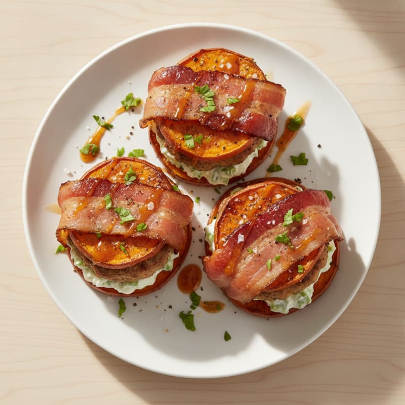 Bacon-Wrapped Jalapeño Sliders
