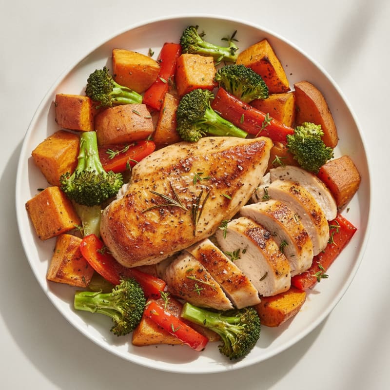 Herb-Roasted Chicken with Roasted Vegetables