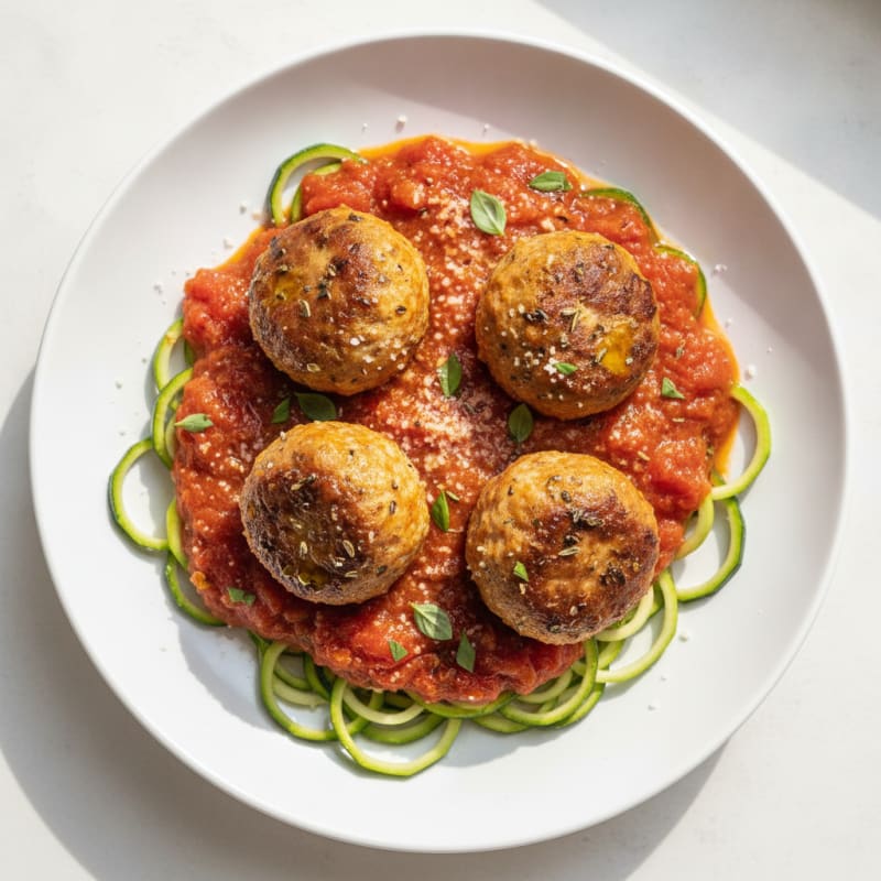 Baked Turkey Meatballs with Marinara