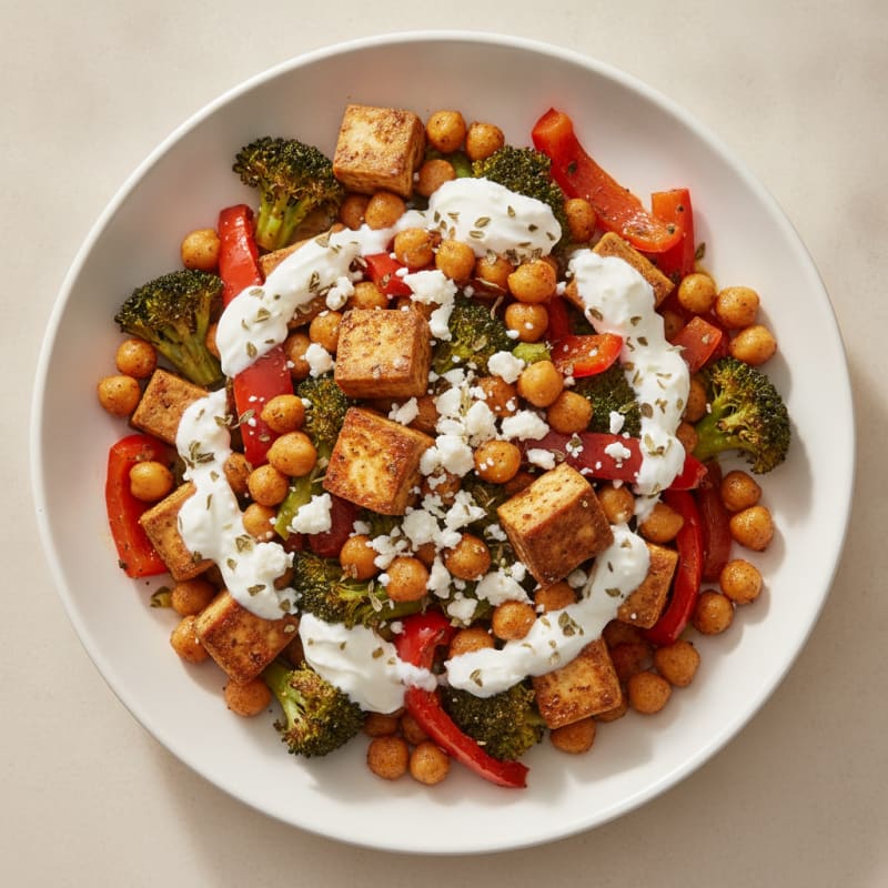 Roasted Vegetable and Chickpea Bowl