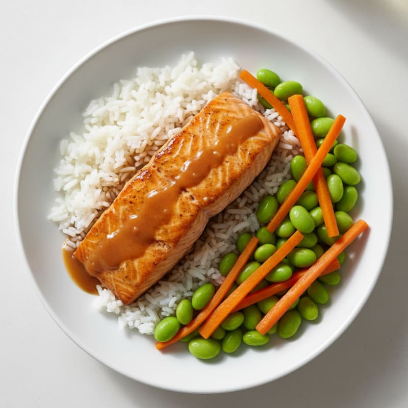 Soy-Ginger Glazed Salmon with Edamame