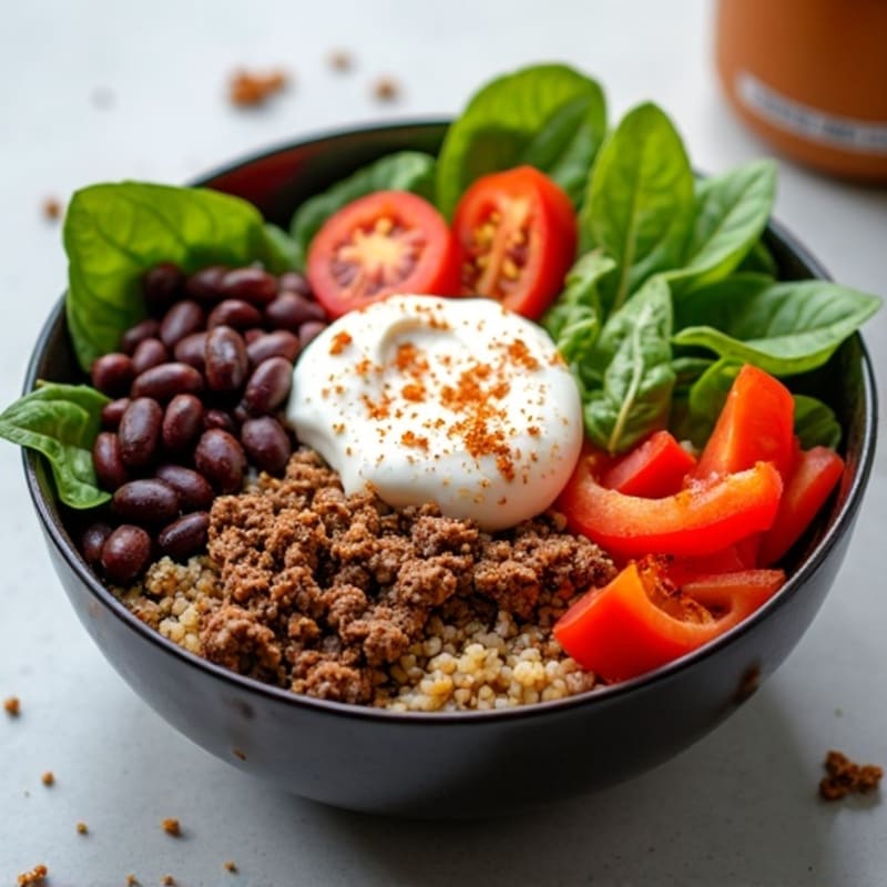 Seasoned Ground Beef Bowl with Special Sauce