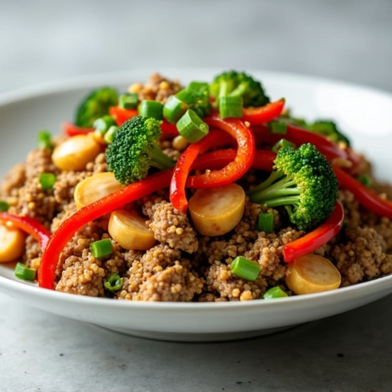 Lean Asian-Style Ground Pork Stir-Fry
