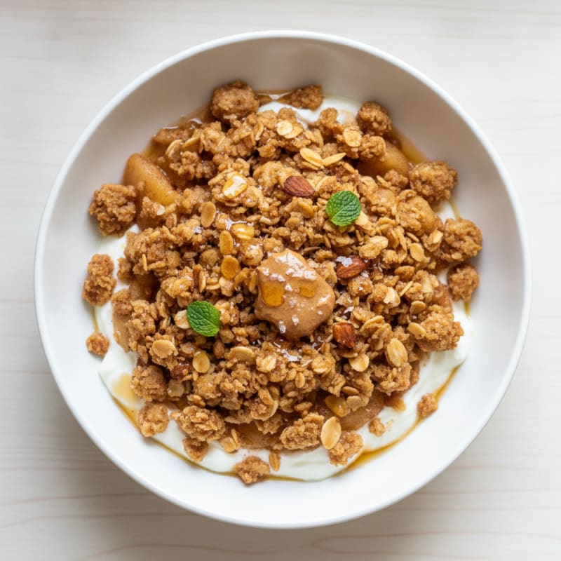 Baked Apple Crumble with Oat Topping