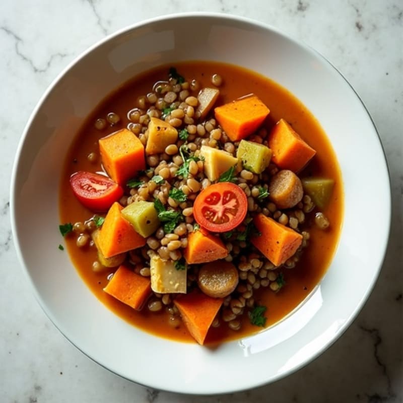 Hearty Root Vegetable and Lentil Stew