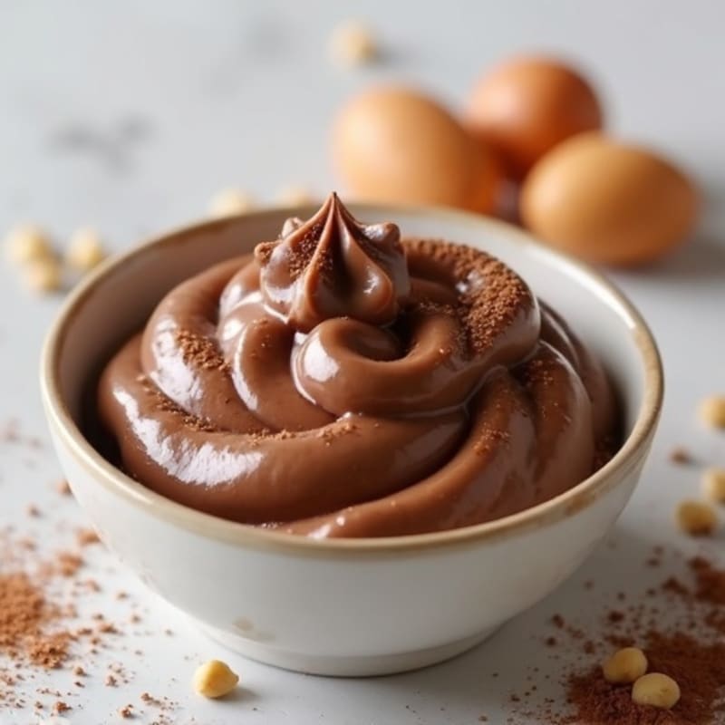 Silky Chocolate Protein Pudding with Peanut Butter Swirl