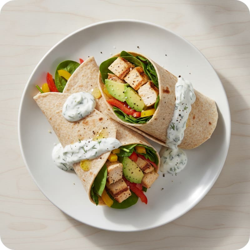 Quick Chicken and Veggie Wraps