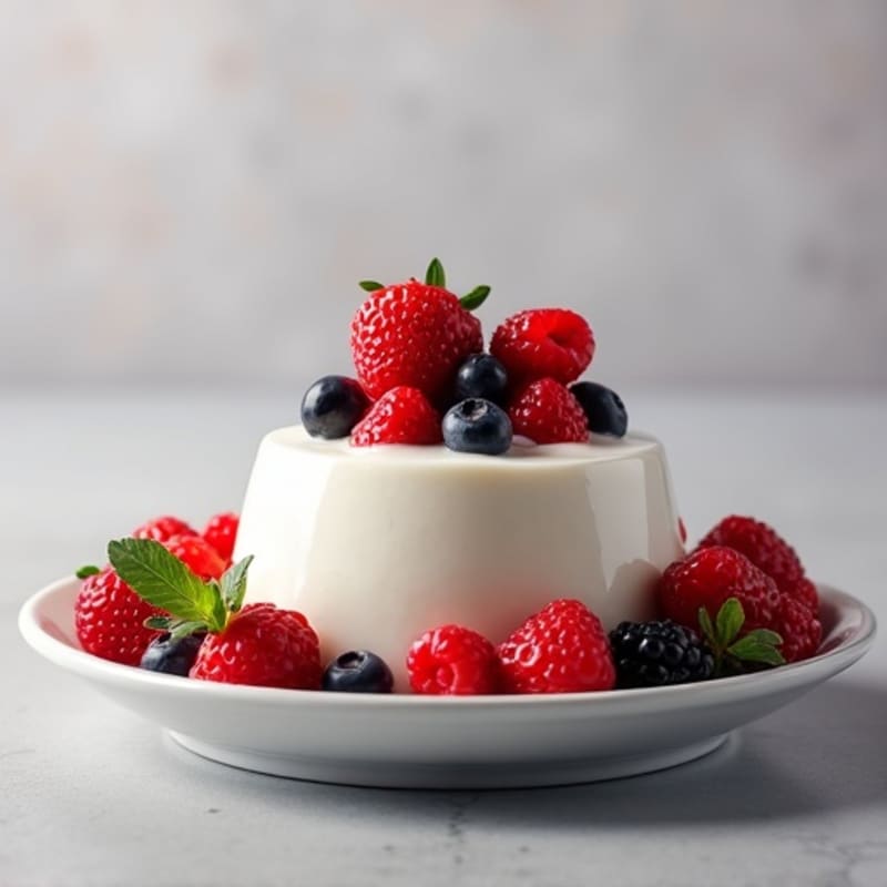 Silky Greek Yogurt Protein Pudding with Mixed Berries