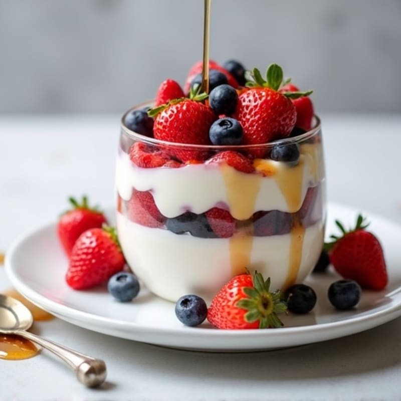 Greek Yogurt Protein Parfait with Mixed Berries