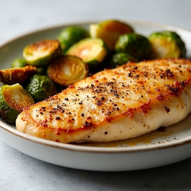 Sheet Pan Roasted Chicken and Crispy Brussels Sprouts