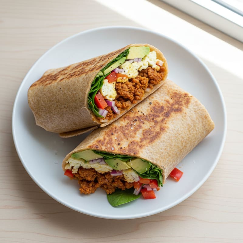 Loaded Breakfast Burrito with Chorizo