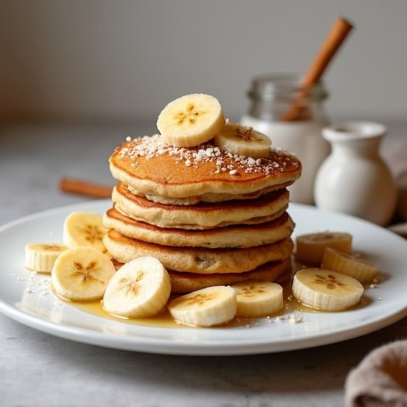 Protein Pancakes with Warm Spiced Bananas