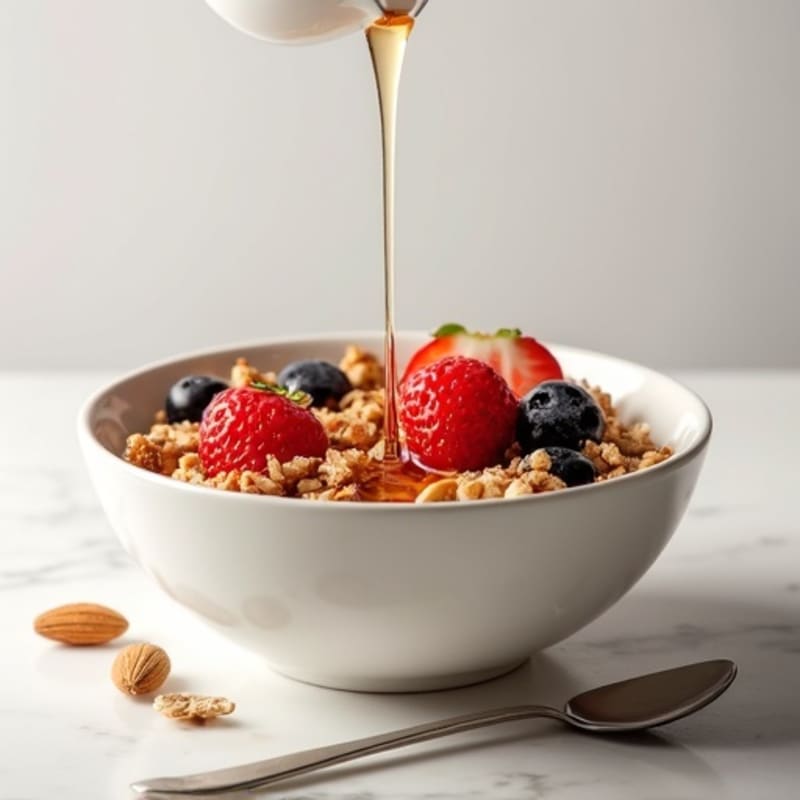 Cottage Cheese Bowl with Fresh Berries and Almonds