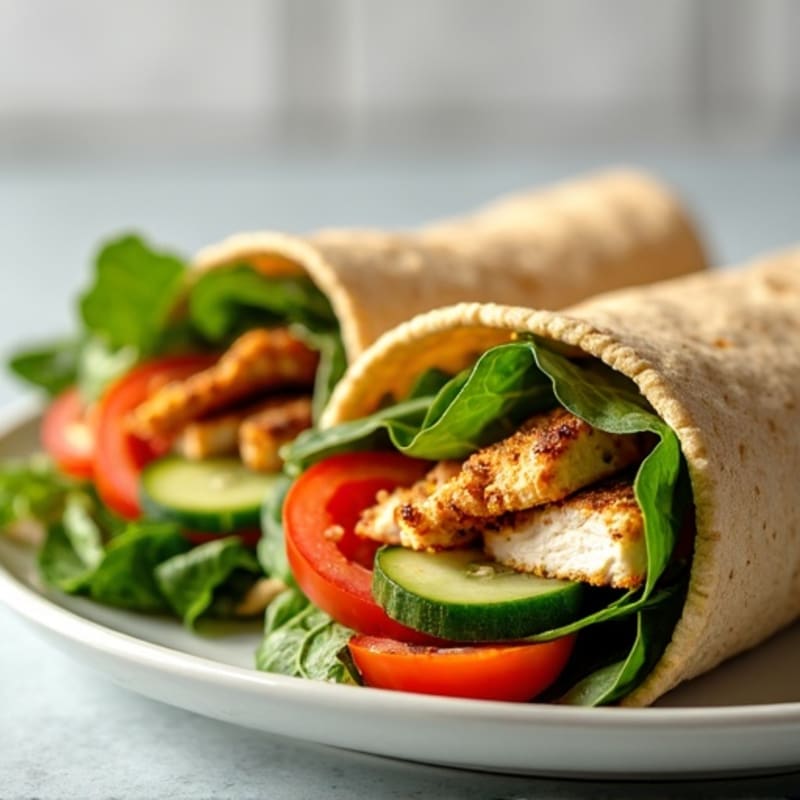 Grilled Chicken and Fresh Veggie Wrap