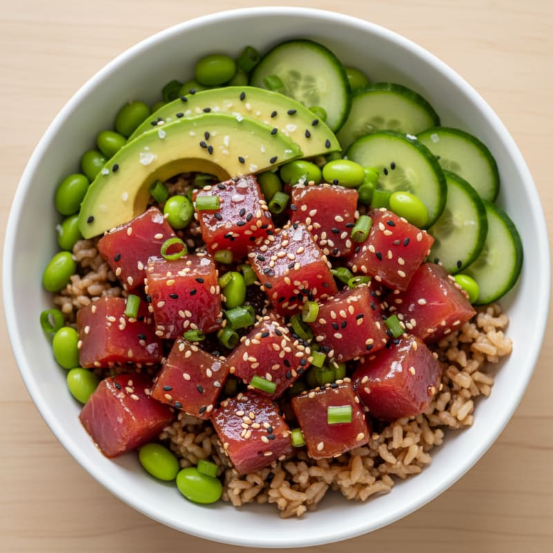 Ahi Tuna Hawaiian Poke Bowl