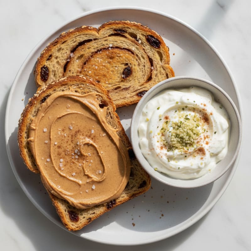 Cinnamon Raisin Toast with Almond Butter
