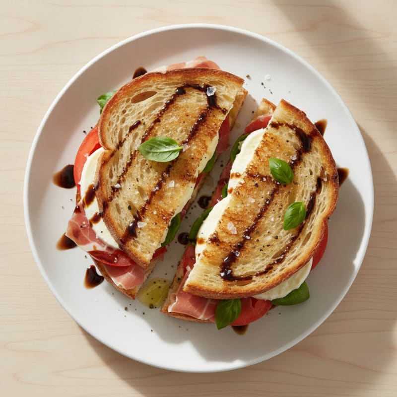 Grilled Caprese Prosciutto Sandwich