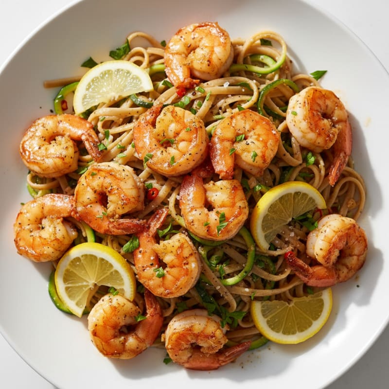 Garlic Butter Shrimp Scampi with Linguine