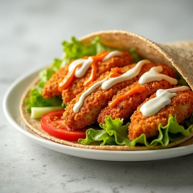 Crispy Buffalo Ranch Chicken Wrap