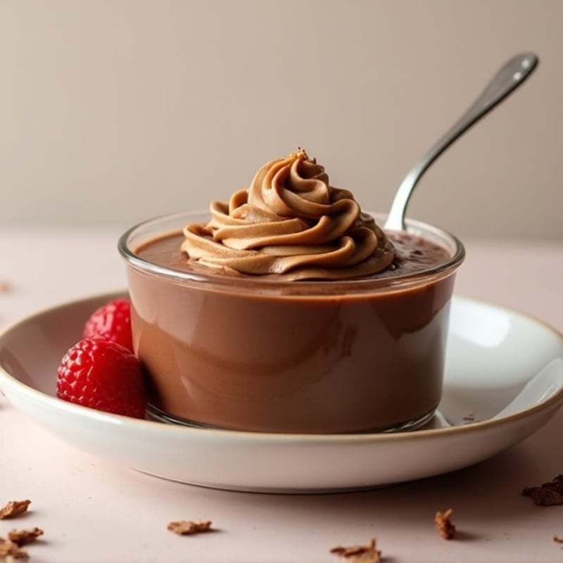 Silky Chocolate Protein Pudding with Peanut Butter Swirl